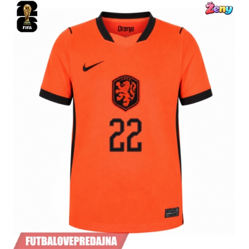 Lacne Ženy Futbalové dres Holandsko Denzel Dumfries #22 MS 2026 Krátky Rukáv - Domáci